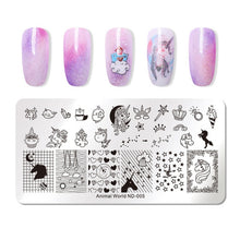 Load image into Gallery viewer, Lace Flower Animal Nail Stamping Plates Marble Image Stamp Templates Geometric  Printing Stencil Tools
