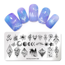 Load image into Gallery viewer, Lace Flower Animal Nail Stamping Plates Marble Image Stamp Templates Geometric  Printing Stencil Tools
