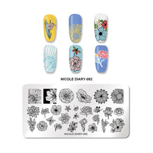 Load image into Gallery viewer, Lace Flower Animal Nail Stamping Plates Marble Image Stamp Templates Geometric  Printing Stencil Tools
