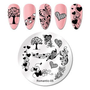 Lace Flower Animal Nail Stamping Plates Marble Image Stamp Templates Geometric  Printing Stencil Tools