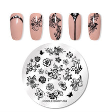 Load image into Gallery viewer, Lace Flower Animal Nail Stamping Plates Marble Image Stamp Templates Geometric  Printing Stencil Tools
