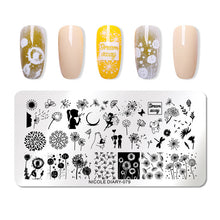 Load image into Gallery viewer, Lace Flower Animal Nail Stamping Plates Marble Image Stamp Templates Geometric  Printing Stencil Tools
