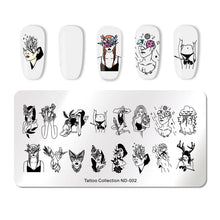 Load image into Gallery viewer, Lace Flower Animal Nail Stamping Plates Marble Image Stamp Templates Geometric  Printing Stencil Tools
