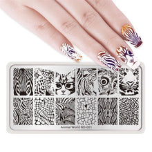 Load image into Gallery viewer, Lace Flower Animal Nail Stamping Plates Marble Image Stamp Templates Geometric  Printing Stencil Tools
