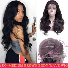 Load image into Gallery viewer, Lace Front Human Hair Wigs Transparent HD Lace Frontal Wig 180 200 Density Lace Front Wig Remy 13x4 Brazilian Body Wave Wig
