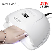 Load image into Gallery viewer, ROHWXY SUN 5X Plus UV LED Lamp For Nails Dryer 54W/48W/36W Ice Lamp For Manicure Gel Nail Lamp Drying Lamp For Gel Varnish
